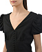 Платье миди черное MARGOT, рукав фонариком Saloni | Фото 10