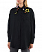 Черная рубашка с цветами на воротнике Vivetta | Фото 9