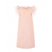 Розовое платье с рукавами крылышками Fendi | Фото 1
