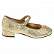 Золотистые туфли с цветочным узором Dolce&Gabbana | Фото 2