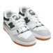 Кеды на шнуровке с зеленым логотипом, белые NEW BALANCE | Фото 1