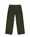 Велюровые брюки цвета хаки IL Gufo | Фото 2