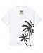 Белая футболка с принтом &quot;пальмы&quot; MSGM | Фото 2