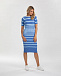 Трикотажное платье в полоску, синее Pietro Brunelli | Фото 2
