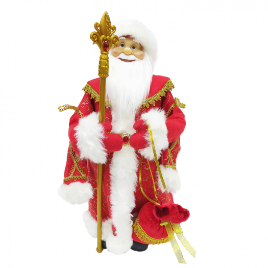 Декор Дед Мороз в красной шубе и белой шапке, 60 см TRIUMPH | Фото 1