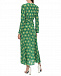 Зеленое платье с принтом &quot;калейдоскоп&quot; Saloni | Фото 4