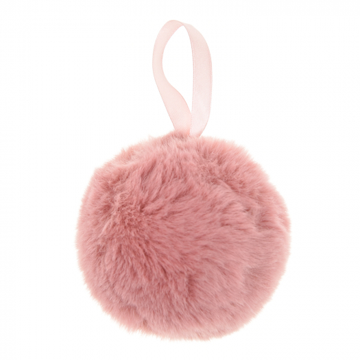 Подвеска &quot;Меховой шар&quot; 10 см, розовый Inges Christmas | Фото 1