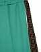 Зеленые шорты с брендированными лампасами Fendi | Фото 3