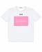 Белая футболка с розовым принтом MSGM | Фото 1