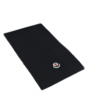 Черный шарф с логотипом (170х25 см)