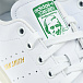Базовые белые кеды, с зелеными вставками Adidas | Фото 6