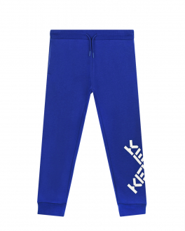 Синие спортивные брюки с лого KENZO Синий, арт. K24070 829 | Фото 1