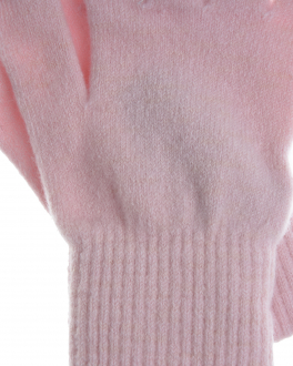 Розовые перчатки из кашемира Yves Salomon Розовый, арт. 21WAA508XXCARD A5037 | Фото 2