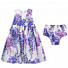 Платье из поплина с принтом &quot;глицинии&quot; Dolce&Gabbana | Фото 2