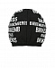 Черная шапка со сплошным белым лого Bikkembergs | Фото 2