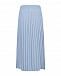 Голубая плиссированная юбка из смесовой шерсти Pietro Brunelli | Фото 2