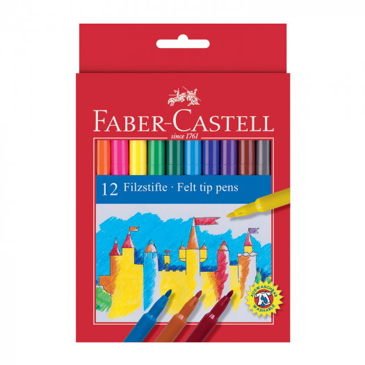 Фломастеры в картонной коробке, 12 шт Faber-Castell | Фото 1