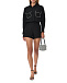 Льняная рубашка с карманами и аппликацией кристаллами, черная Forte dei Marmi Couture | Фото 3