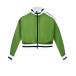 Зеленая спортивная куртка с отделкой в полоску Karl Lagerfeld kids | Фото 1