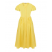 Желтое платье с вышивкой на рукавах Vivetta | Фото 1