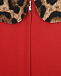 Красное платье с леопардовой отделкой Dolce&Gabbana | Фото 4