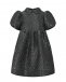 Платье с рукавами-фонариками, темно-серое MIMISOL | Фото 1