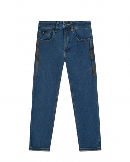 Синие джинсы regular fit Calvin Klein Синий, арт. IB0IB01086 1A4 MID BLUE A | Фото 1