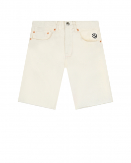 Белые джинсовые бермуды MM6 Maison Margiela Белый, арт. M60099 MM046 M6101 | Фото 1