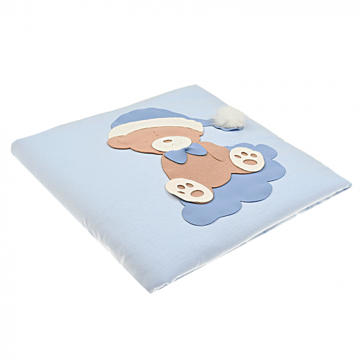 Голубое одеяло с аппликацией &quot;медвежонок&quot; La Perla | Фото 1