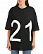 Черная футболка с логотипом No. 21 | Фото 7