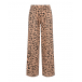 Бежевые брюки с леопардовым принтом Dan Maralex | Фото 1