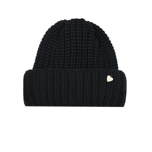 Черная безовая шапка Il Trenino | Фото 1