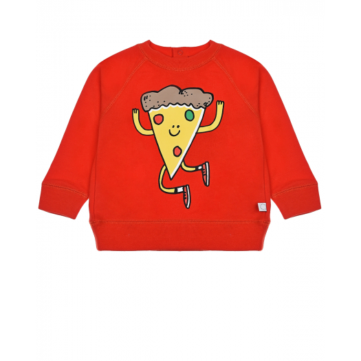 Красный свитшот с принтом &quot;пицца&quot; Stella McCartney | Фото 1