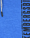 Синяя толстовка-худи с черным лого Bikkembergs | Фото 3
