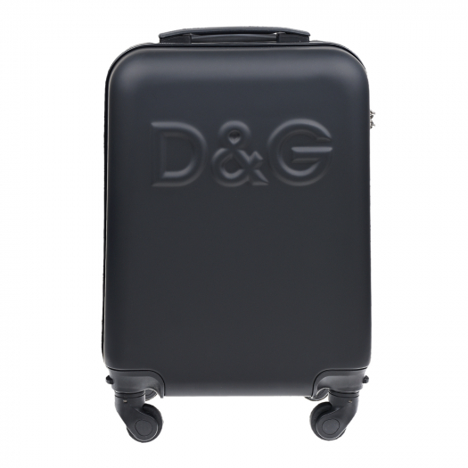 Черный чемодан с логотипом 30х20х43 см Dolce&Gabbana | Фото 1