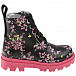Черные ботинки с цветочным принтом Monnalisa | Фото 2