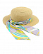 Соломенная шляпа с сиреневой лентой  | Фото 2