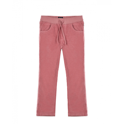 Розовые велюровые брюки IL Gufo | Фото 1