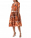 Оранжевое платье с цветочным принтом Vivetta | Фото 5