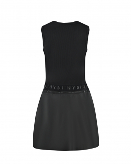 Черное платье с белым логотипом DKNY Черный, арт. D32829 09B | Фото 2