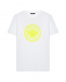 Футболка с желтым лого, белая Balmain | Фото 1
