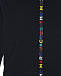 Черная спортивная куртка с разноцветными манжетами  | Фото 5