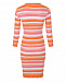 Платье в оранжево-розовую полоску Pietro Brunelli | Фото 4