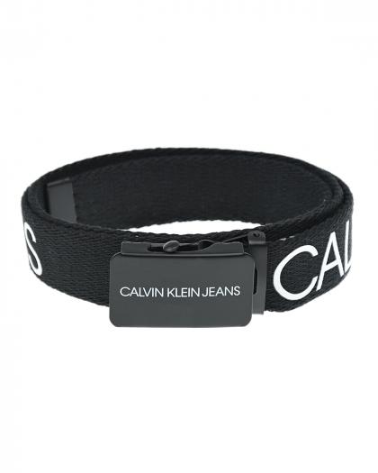 Черный текстильный ремень Calvin Klein | Фото 1