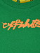 Зеленая футболка с оранжевым логотипом Off-White | Фото 3
