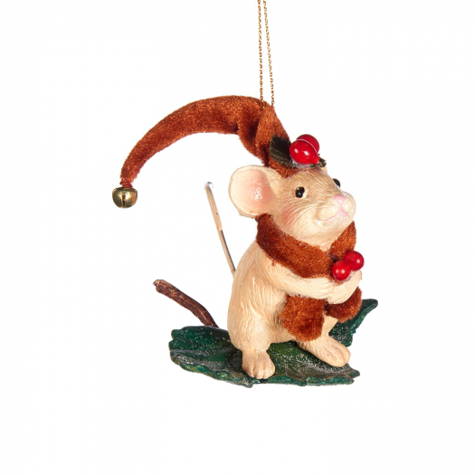 Подвеска &quot;Мышонок в красном колпаке&quot; 9 см, 2 вида, цена за 1 шт. Goodwill | Фото 1