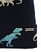 Темно-синяя шапка с декором &quot;динозавры&quot; Il Trenino | Фото 3