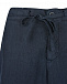 Темно-синие шорты на завязке с подворотом 120% Lino | Фото 7
