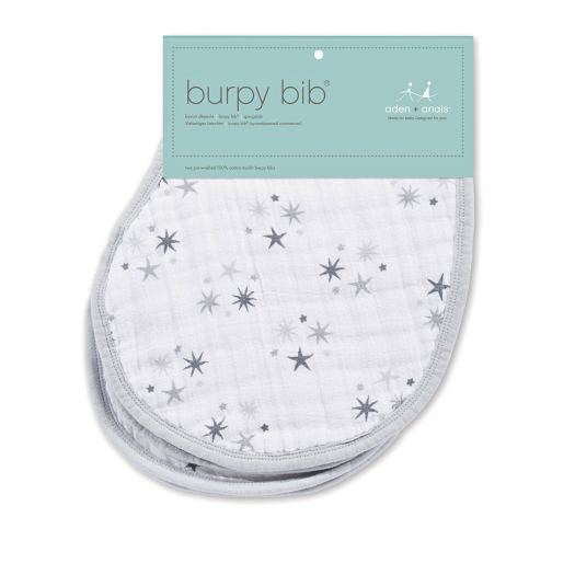 Слюнявчик из муслинового хлопка &quot;Twinkle burpy bib&quot;, без застежек, 2 шт., 55х25 см.  | Фото 1