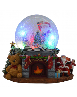 Новогодний сувенир EWAX Шар &quot;Санта с подарками возле камина&quot; 25.5x20x22.2 см  , арт. 5927 | Фото 2